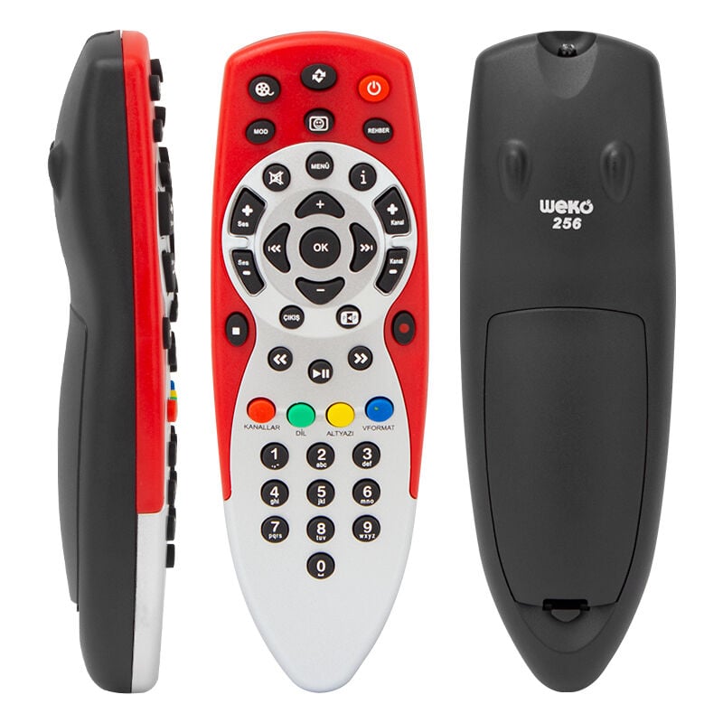 Digiturk DT-8003 Uydu Kumandası HD Plus Kırmızı Tuşlu BC-18E