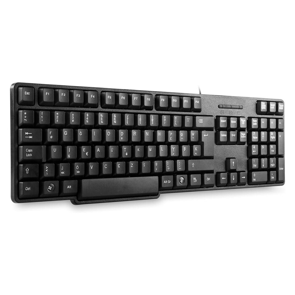 EVEREST KB-517U SİYAH USB KABLOLU STANDART TÜRKÇE F KLAVYE