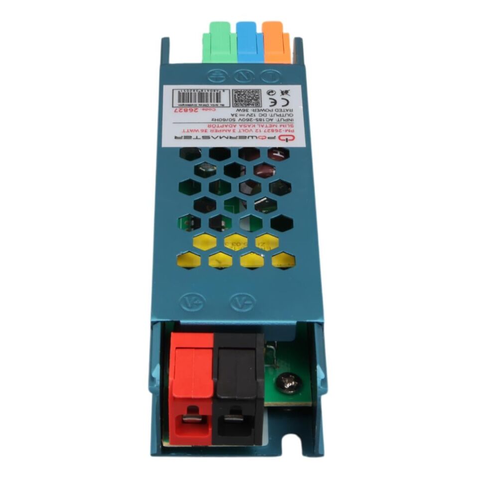 POWERMASTER PM-26827 12V 3A 36W SLİM METAL KASA ADAPTÖR