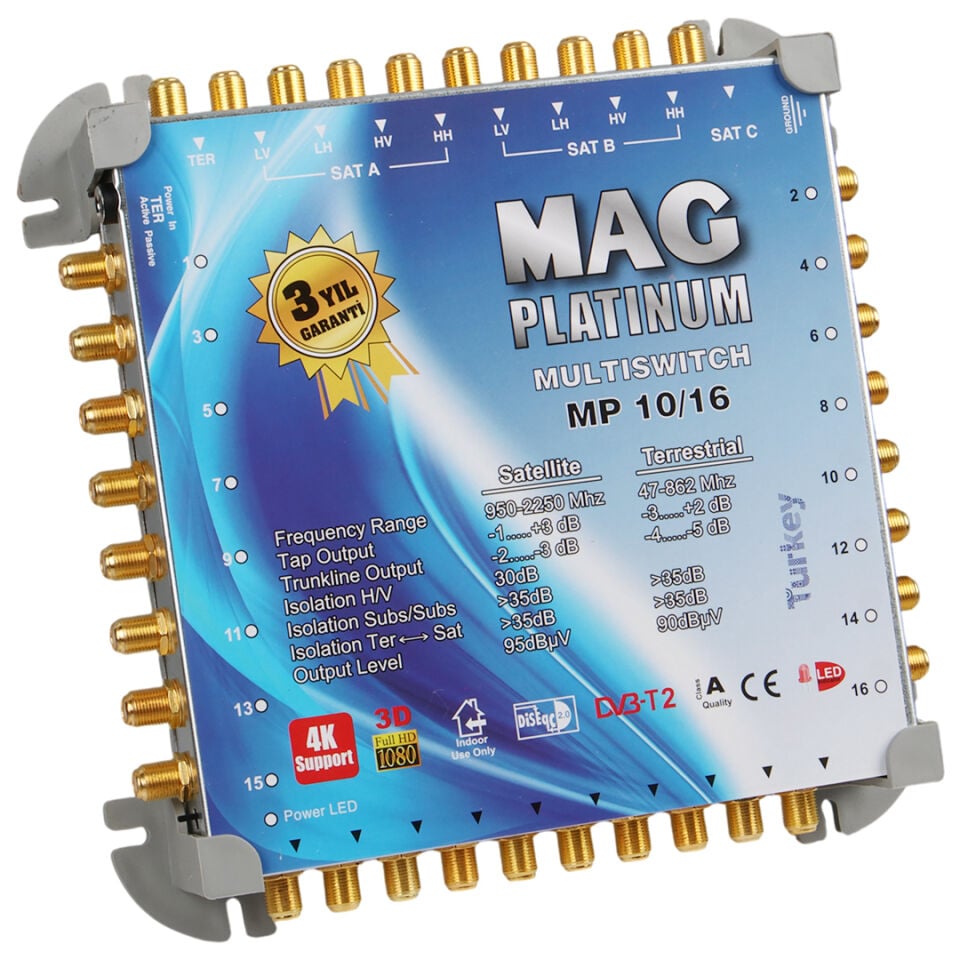 Mag Platinum MP 10/16 Multiswitch Uydu Santrali